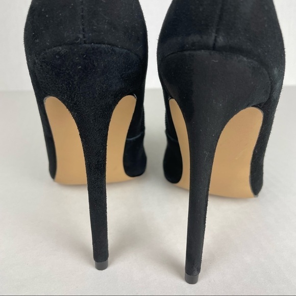 Steve Madden Black Suede Ankle Boots - Picture 7 of 9